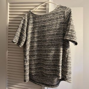 Tweed multicolor structured blouse